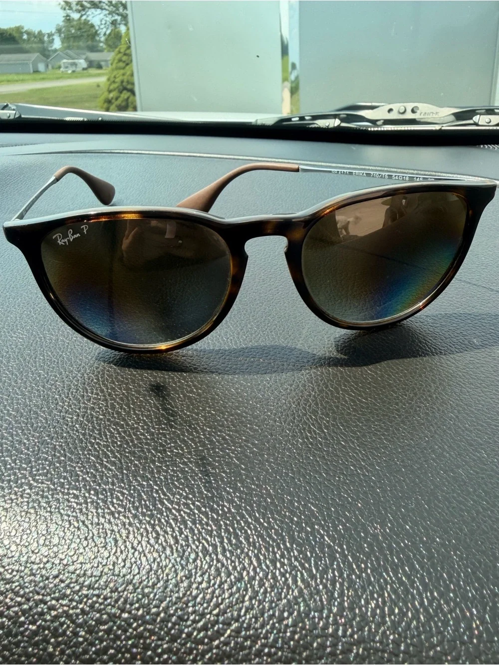 Ray-Ban Polarized Tortoiseshell Sunglasses - Brown Lenses Erika